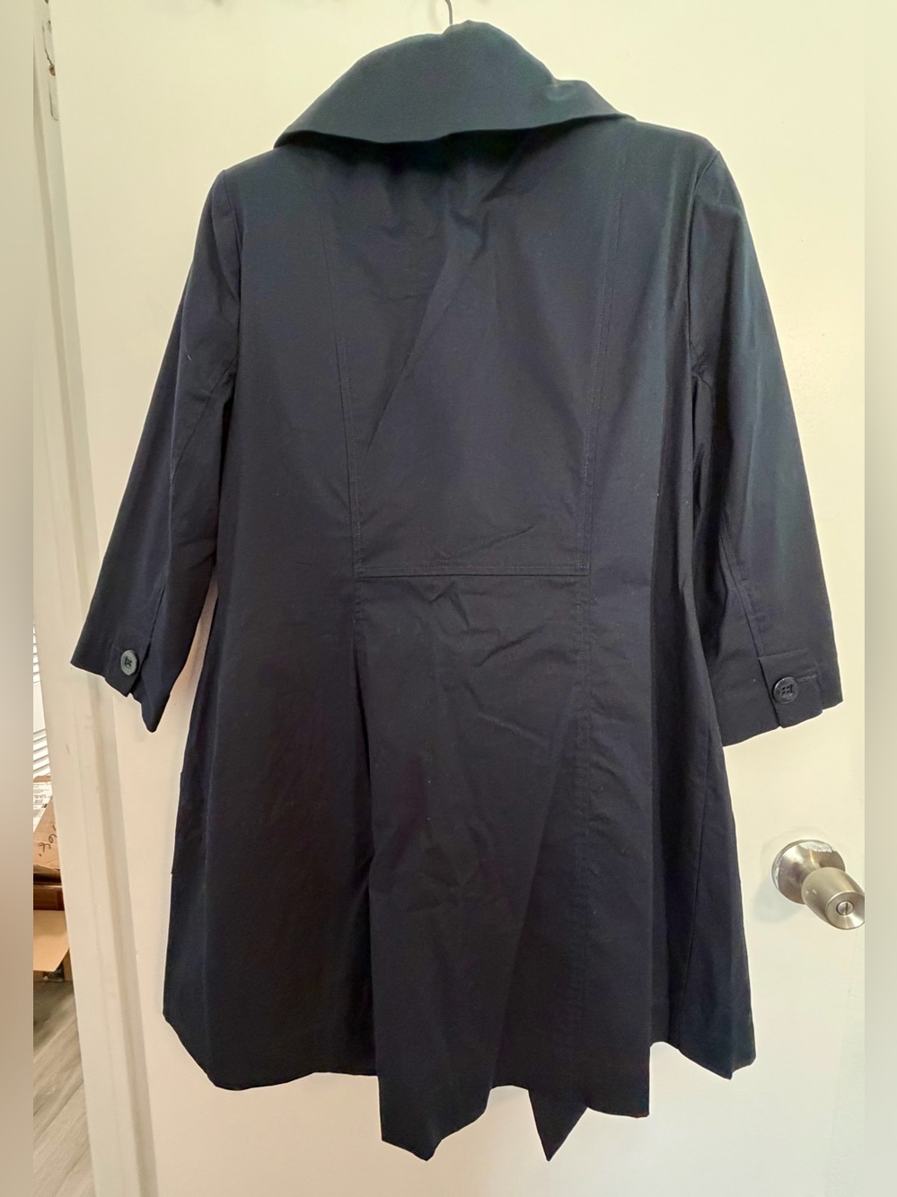 CAbi Blue Ruffle-Collar Blazer Jacket - Picture 2 of 6